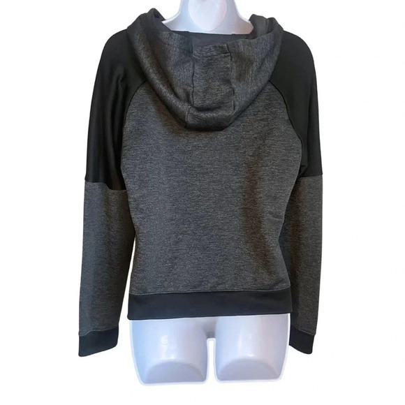 Adidas Women's Heather Gray Logo Pullover Drawstring Hoodie Size M - Picture 3 of 6